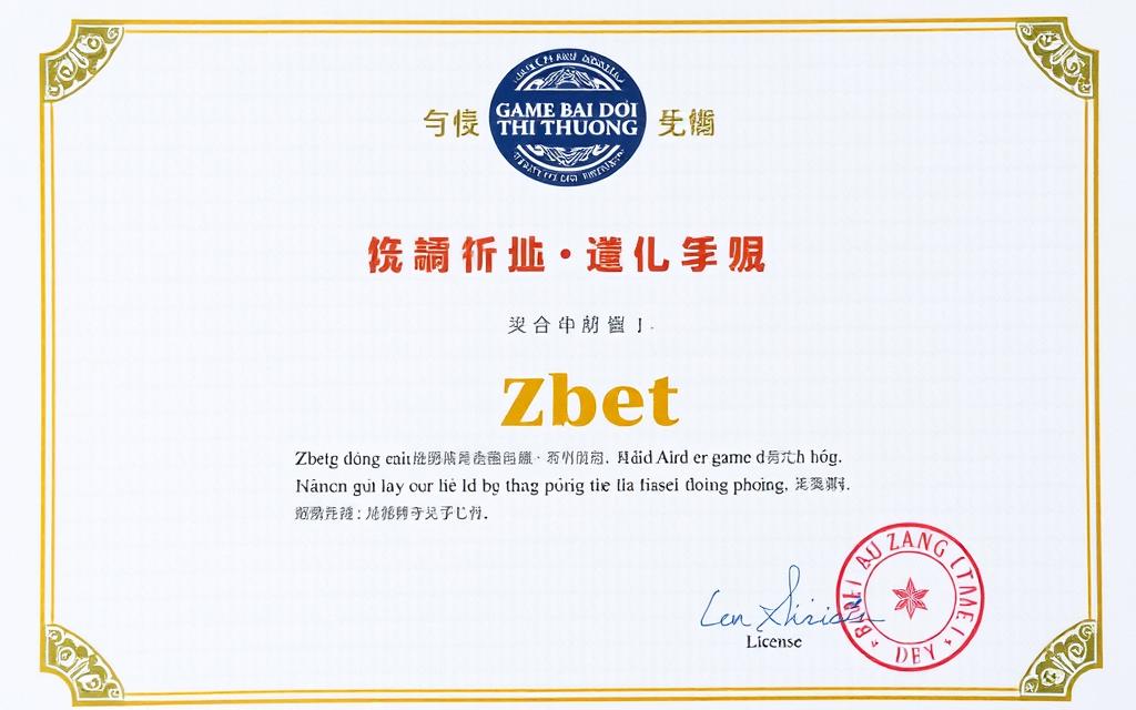 Giấy phép hoạt động Zbet Giấy phép hoạt động Zbet